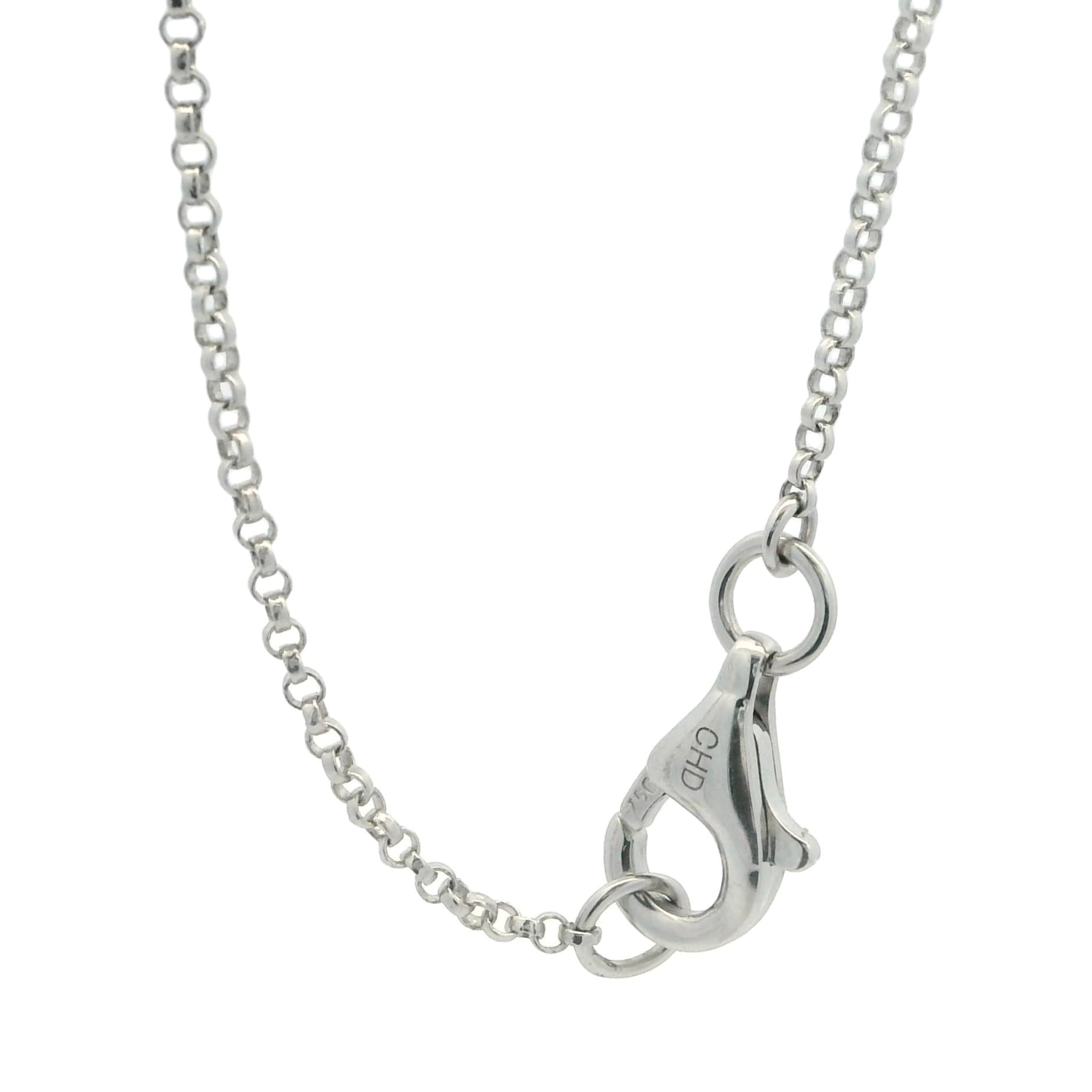18K WHITE GOLD DIAMOND DOUBLE TEARDROP PENDANT - thumbnail 4