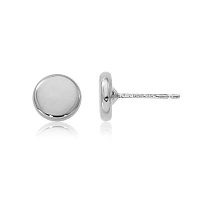 STERLING SILVER SMALL DISC STUD EARRINGS