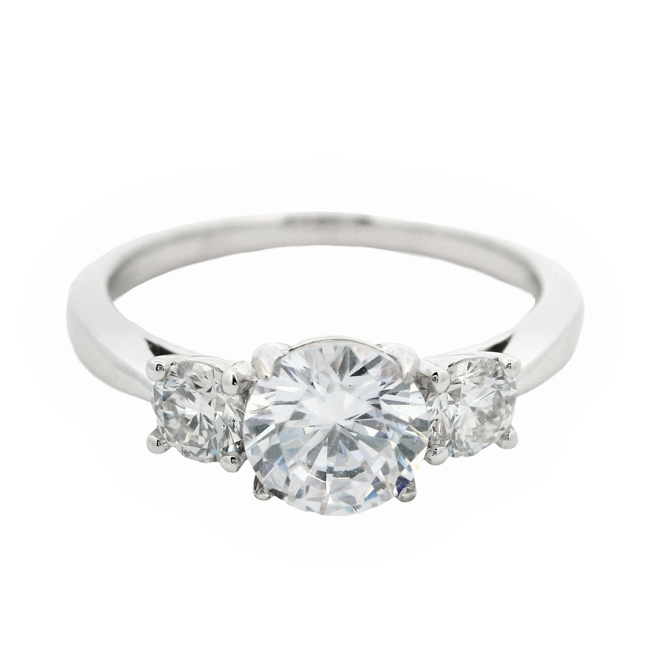 WHITE GOLD ENGAGEMENT STYLE DIAMOND RING MOUNTING
