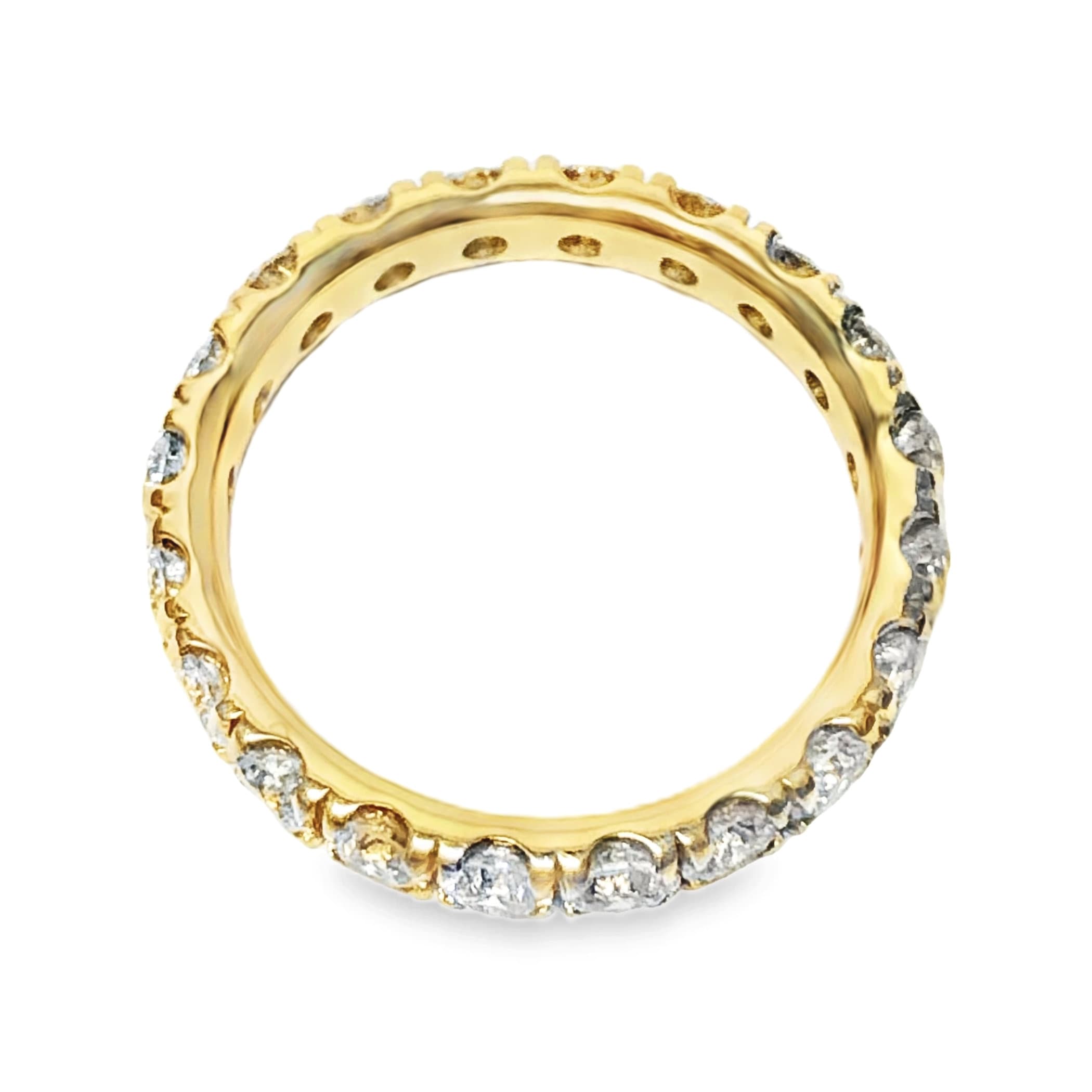 YELLOW GOLD DIAMOND ETERNITY RING - thumbnail 2