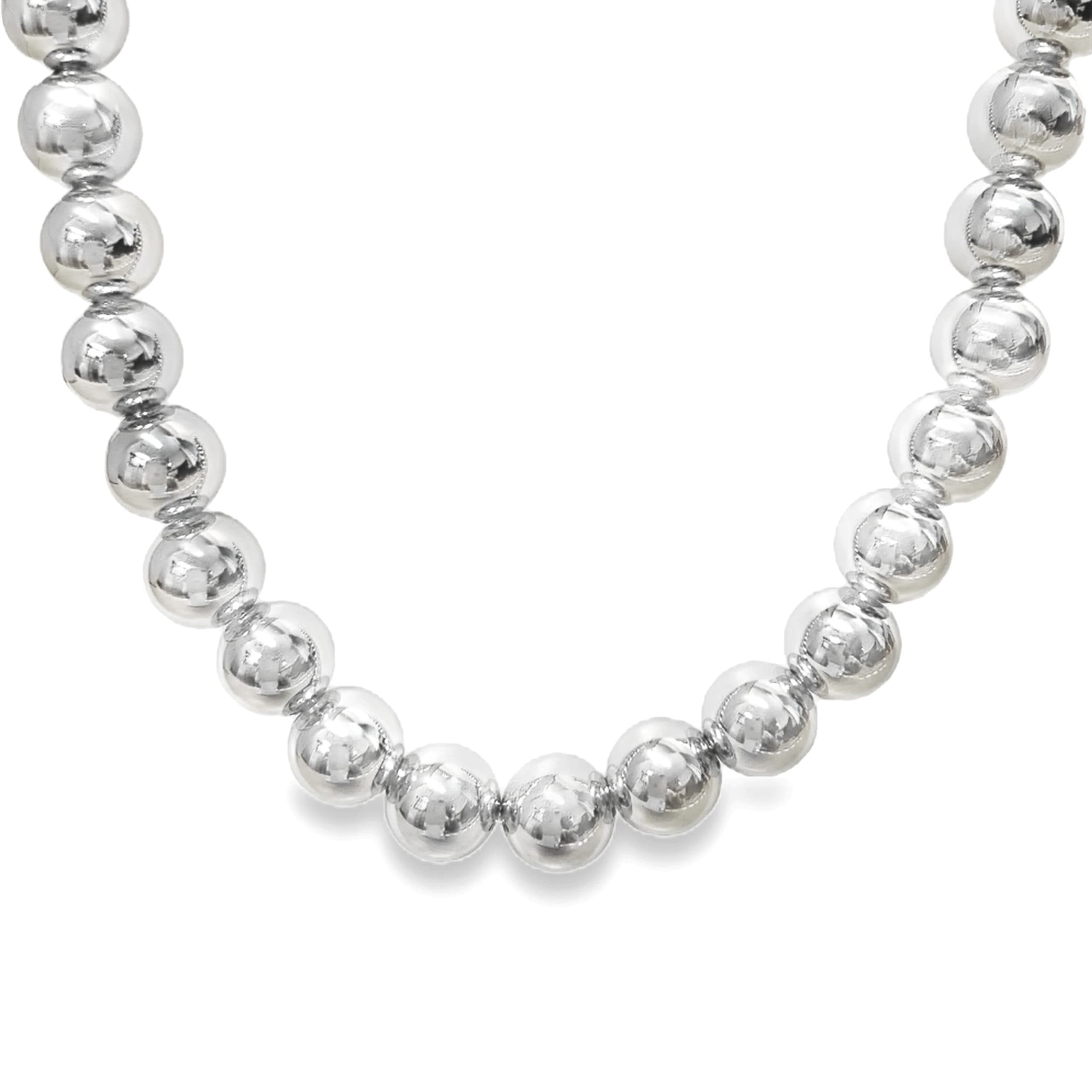 STERLING SILVER BEAD NECKLACE