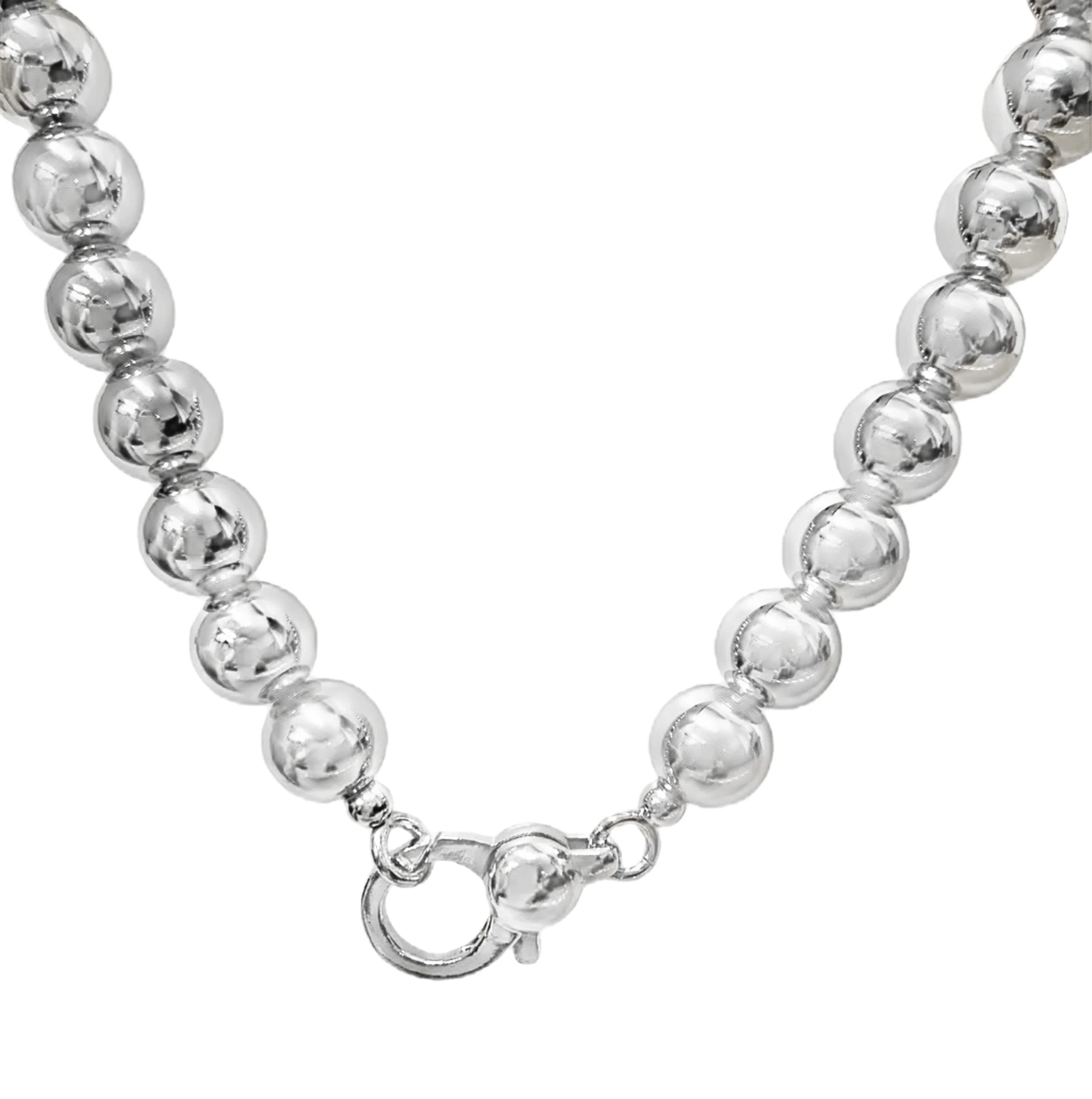 STERLING SILVER BEAD NECKLACE - thumbnail 2