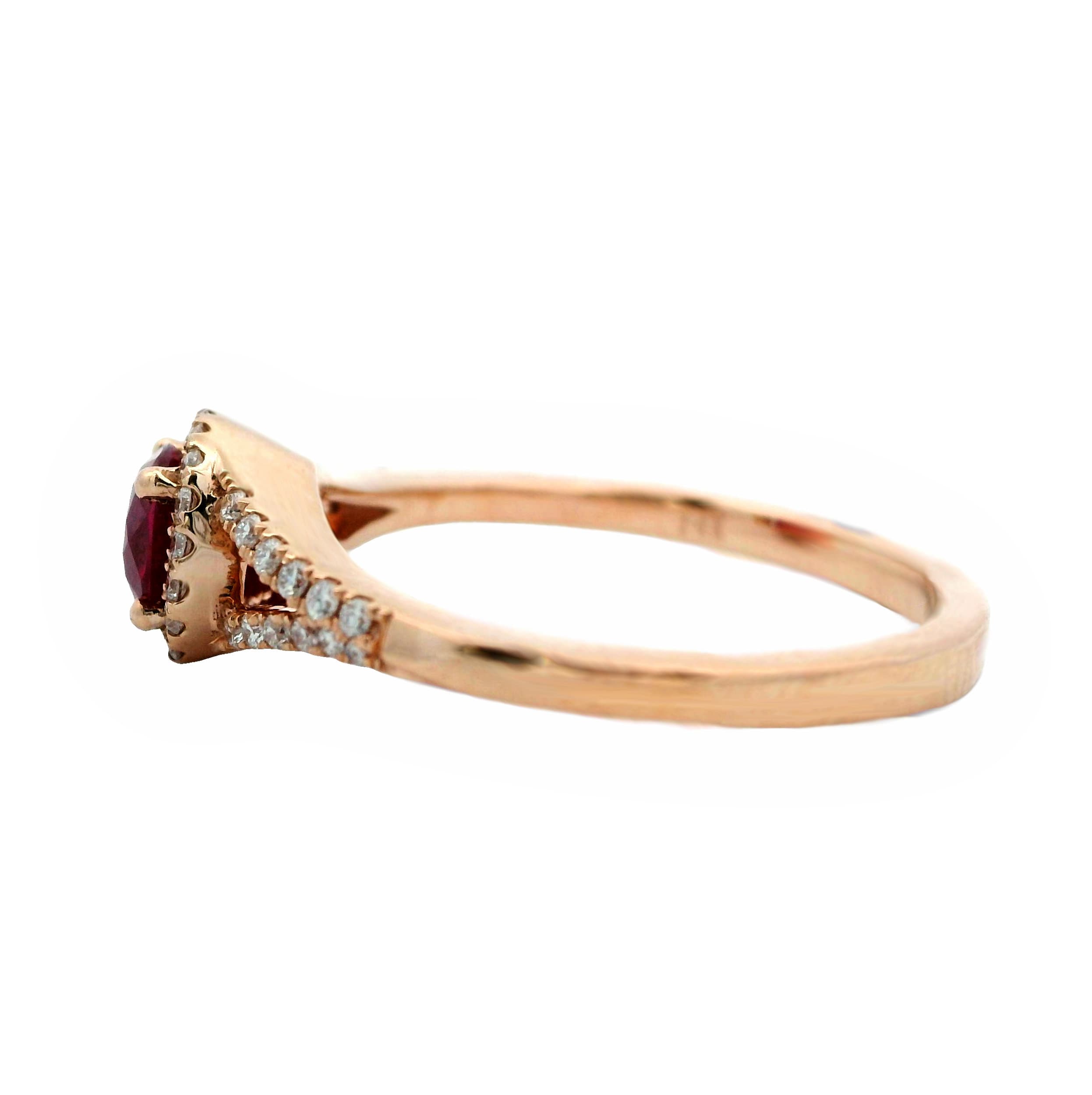 14K YELLOW GOLD RUBY DIAMOND RING - thumbnail 2