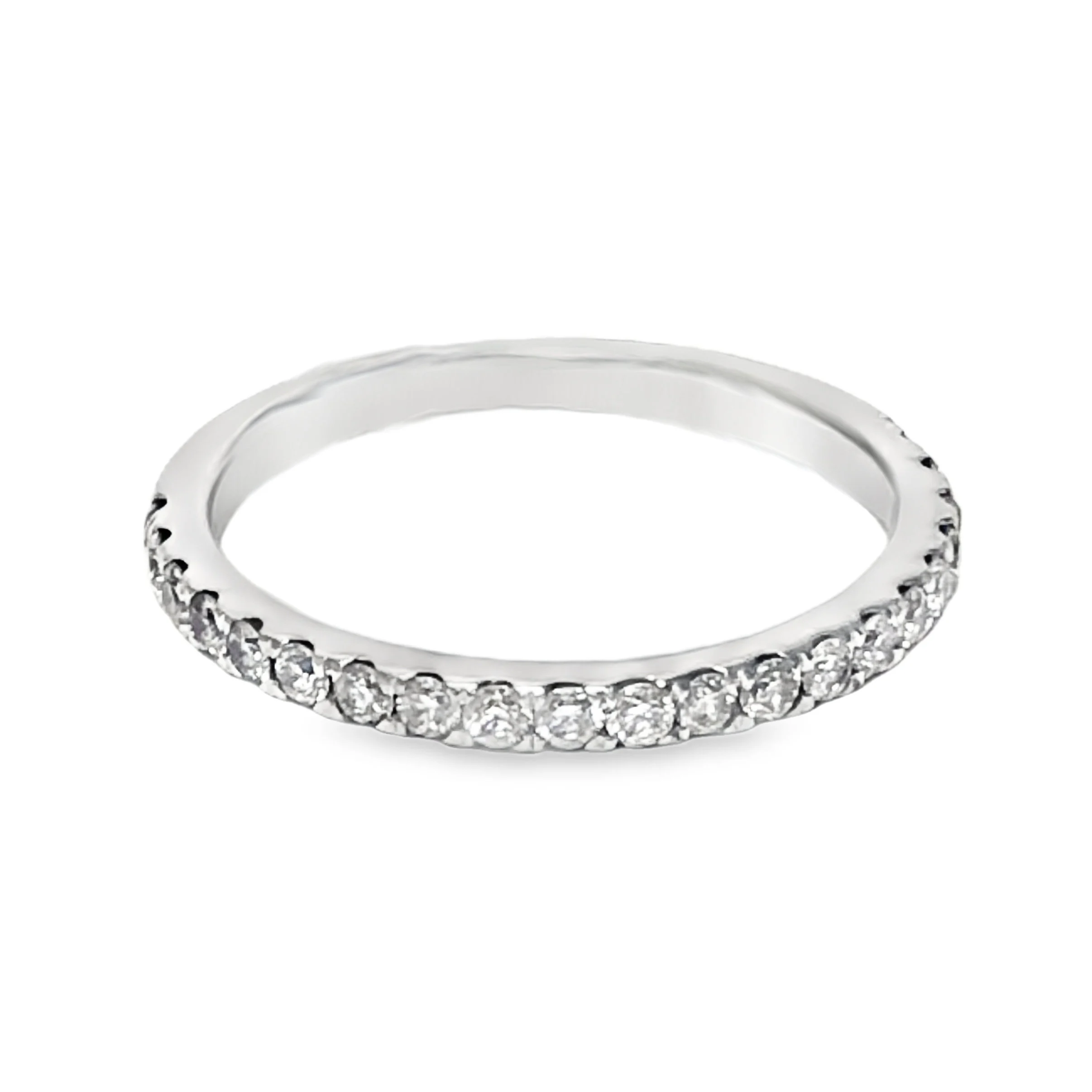 14K WHITE GOLD DIAMOND WEDDING RING