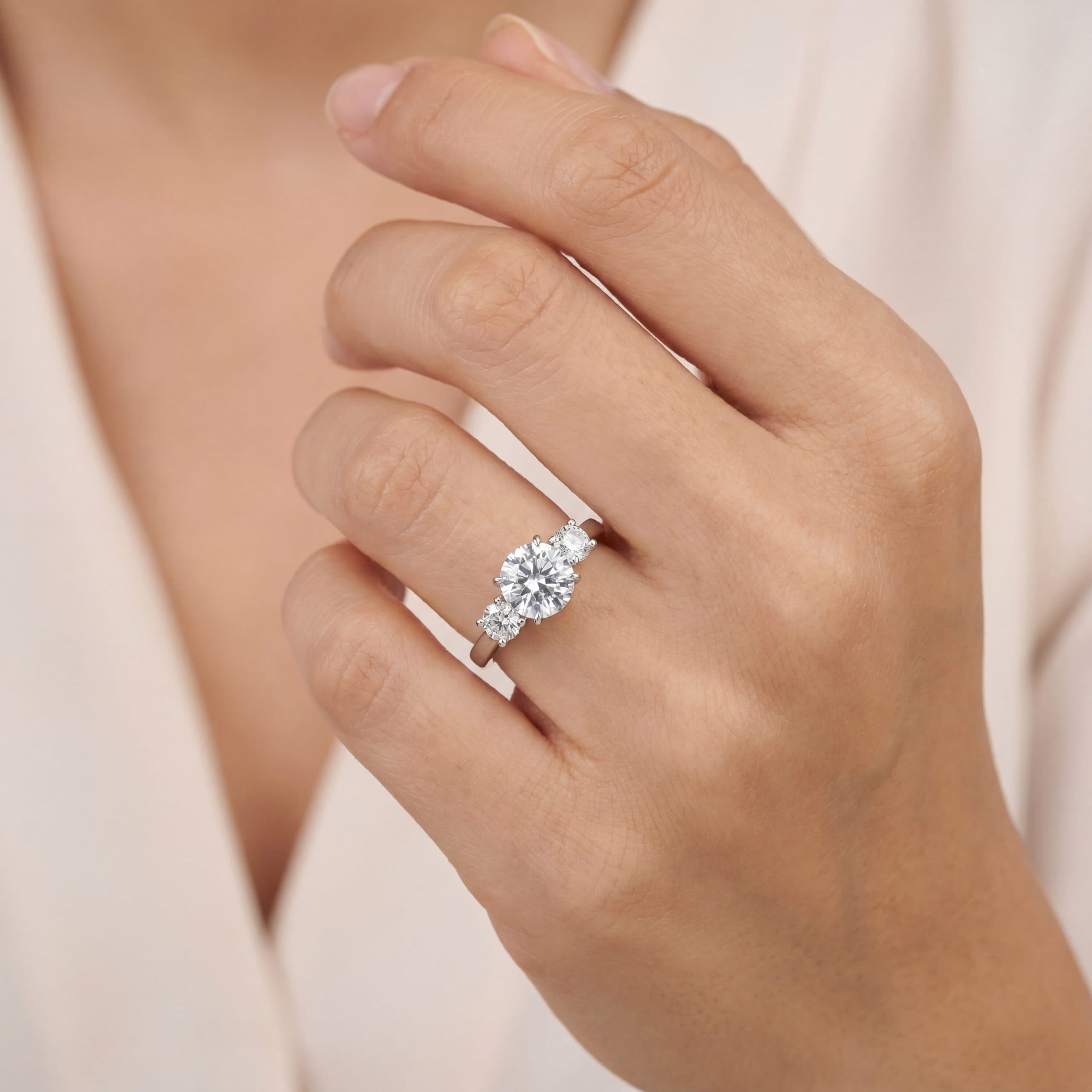 WHITE GOLD ENGAGEMENT STYLE DIAMOND RING MOUNTING - thumbnail 3