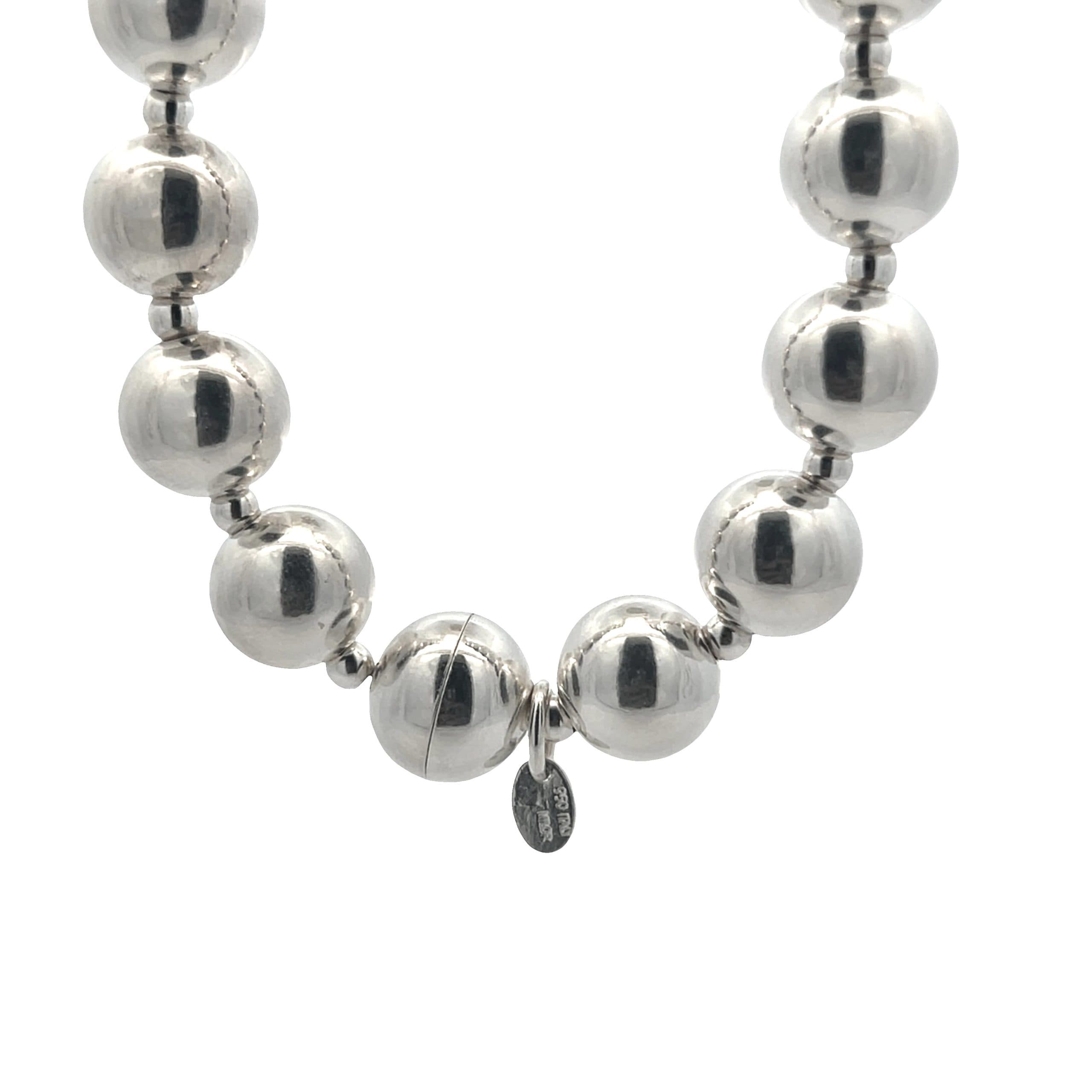 STERLING SILVER BEAD NECKLACE - thumbnail 2