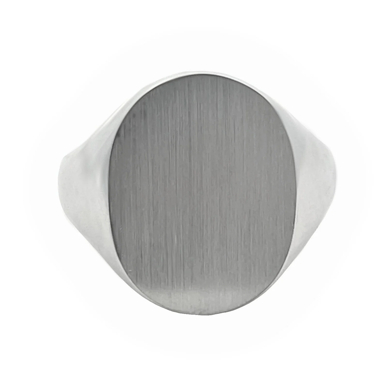 STERLING SILVER OVAL SIGNET RING