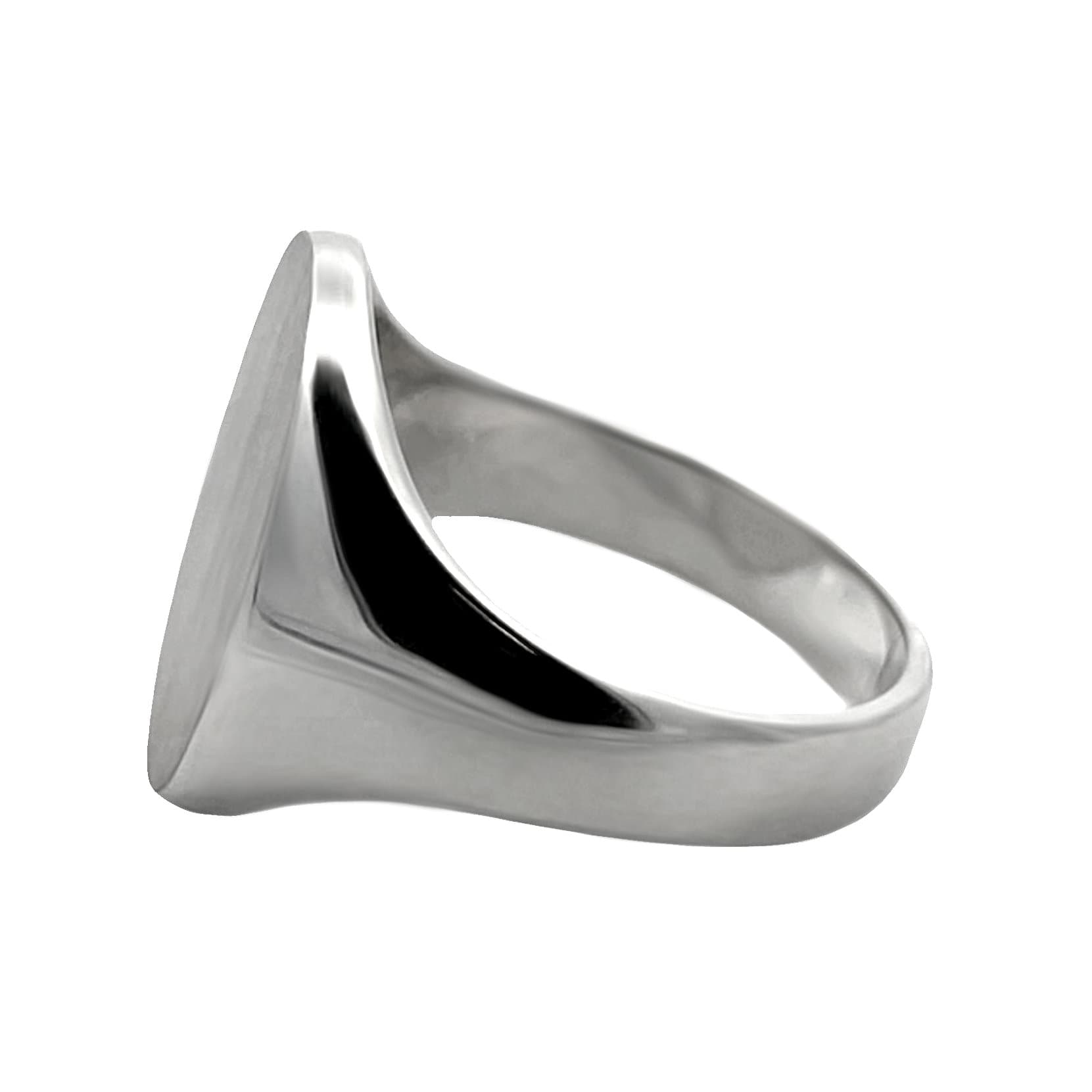 STERLING SILVER OVAL SIGNET RING - thumbnail 2