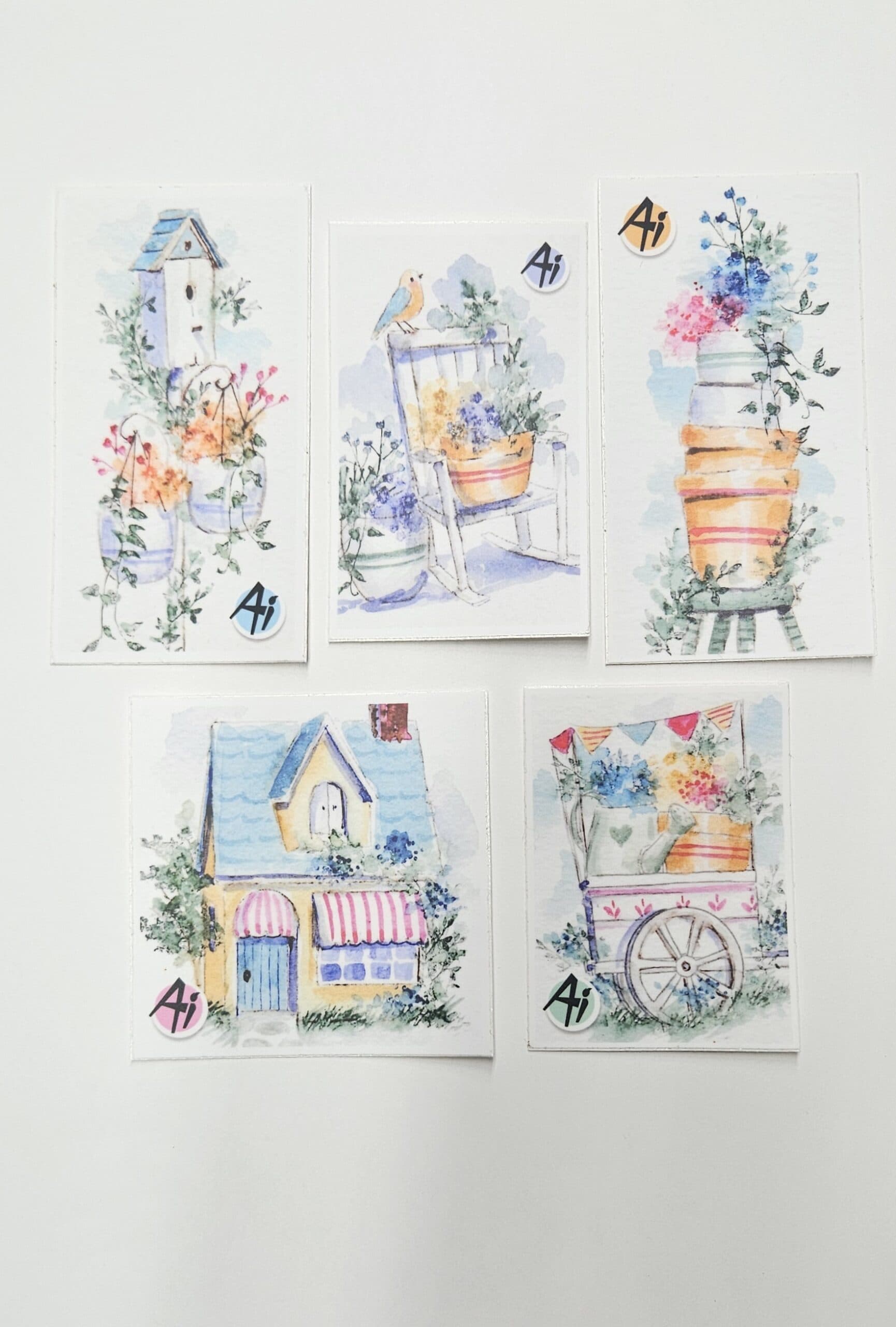 Watercolor Sticker Pack – 5pc
