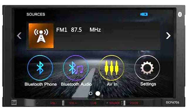 7″ AV Media Receiver with Apple CarPlay and Android Auto- DUAL- DCPA706