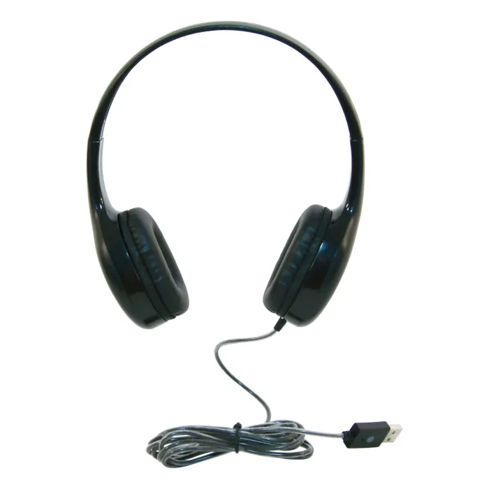 Califone KH-08 USB BK On-Ear Headphones, USB (Black)