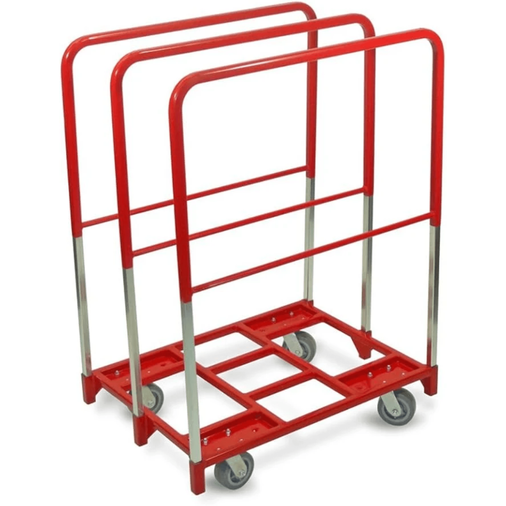 Panel Dolly with Extra Tall Uprights – 2,400 Lb Capacity – Multiple Caster Options