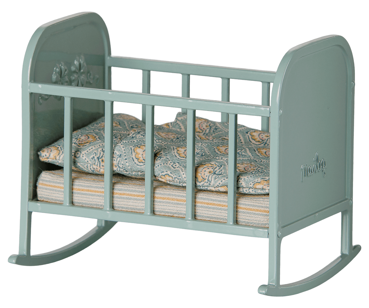 Maileg Cradle in Blue Mint MY