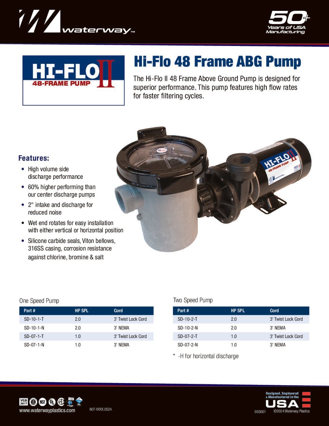 PUMP WAT AG CART 2HP 2 SP HORIZONTAL DISCHARGE - thumbnail 5
