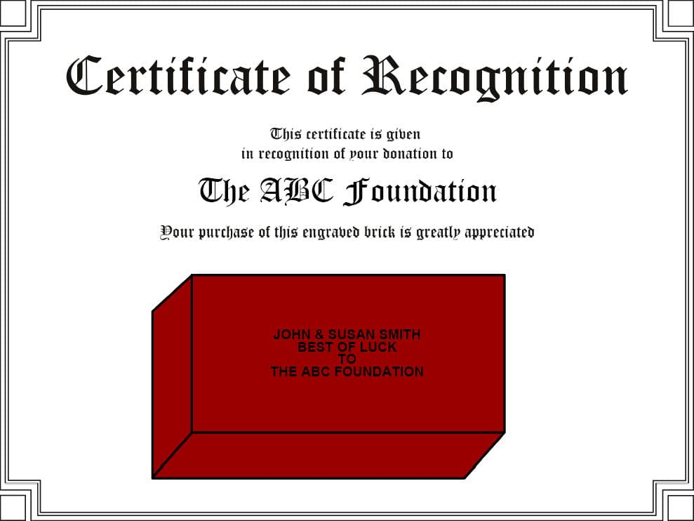 Donor Certificate