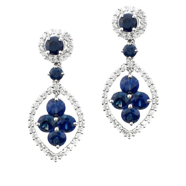 18 KARAT WHITE GOLD EARRINGS with 84 Diamond(s) 0.42ctw