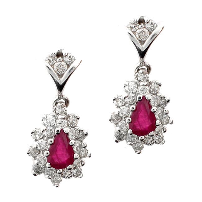 18 KARAT WHITE GOLD EARRINGS with 44 Diamond(s) 0.95ctw