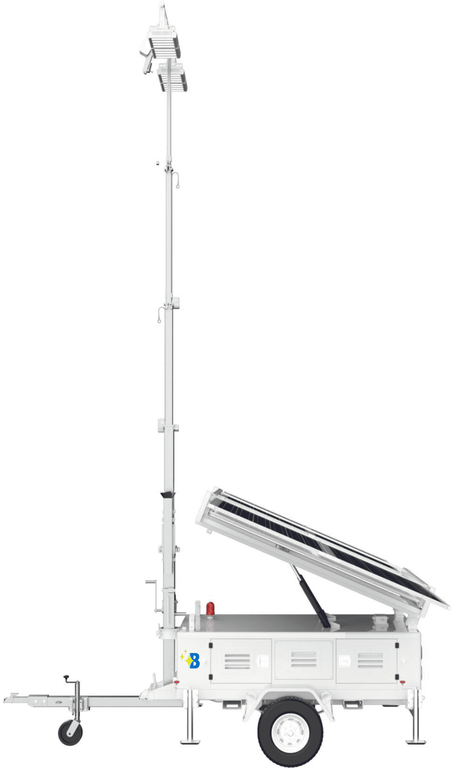 2880W Solar Powered Mobile LED Light Tower – HSL-2880B - thumbnail 3
