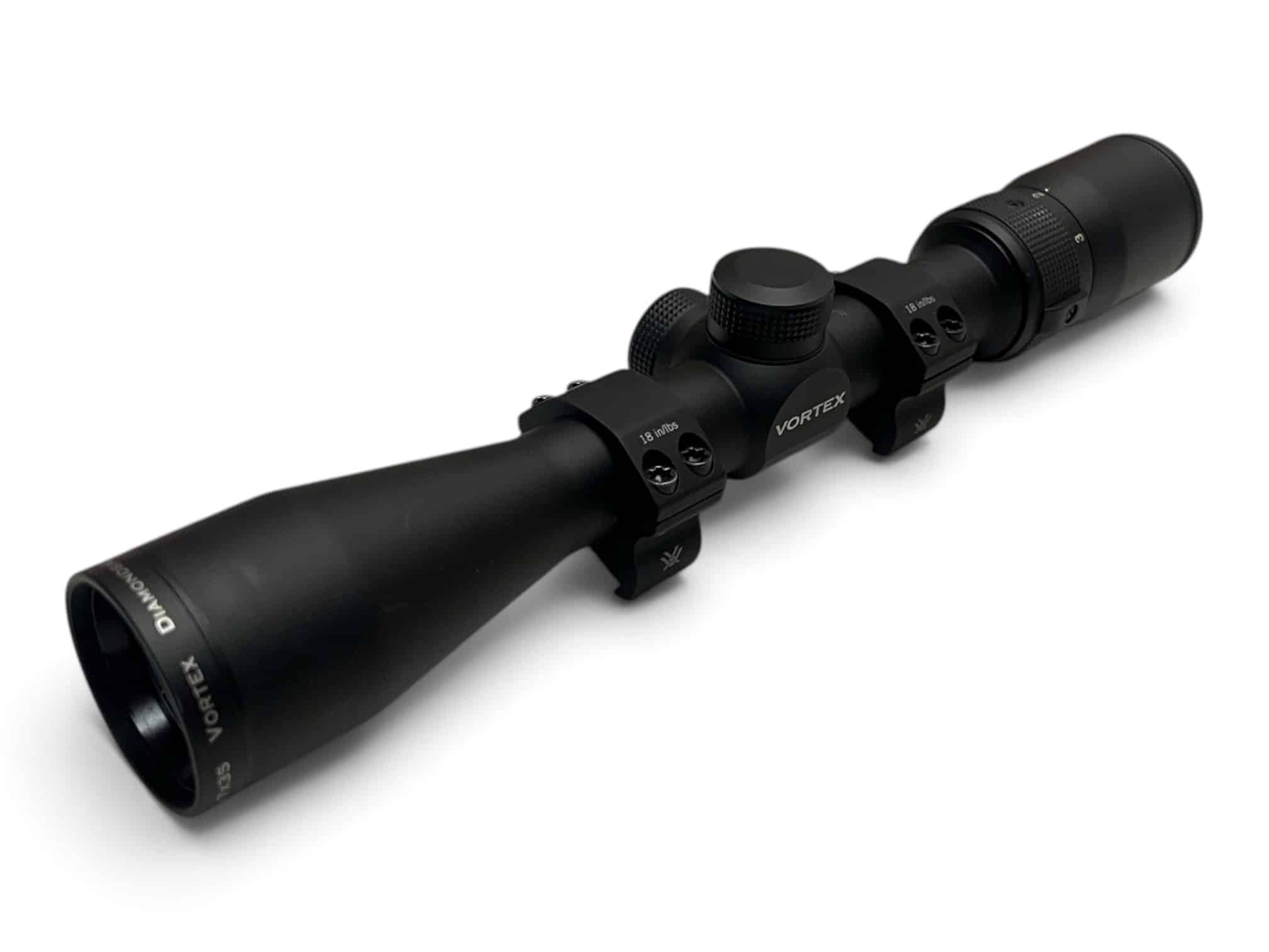 USED Vortex Diamondback Rimfire Scope – 2-7x35mm – V-Plex MOA Reticle – 1″ Tube – With Vortex Low Pro Series Rings – Perfect Condition