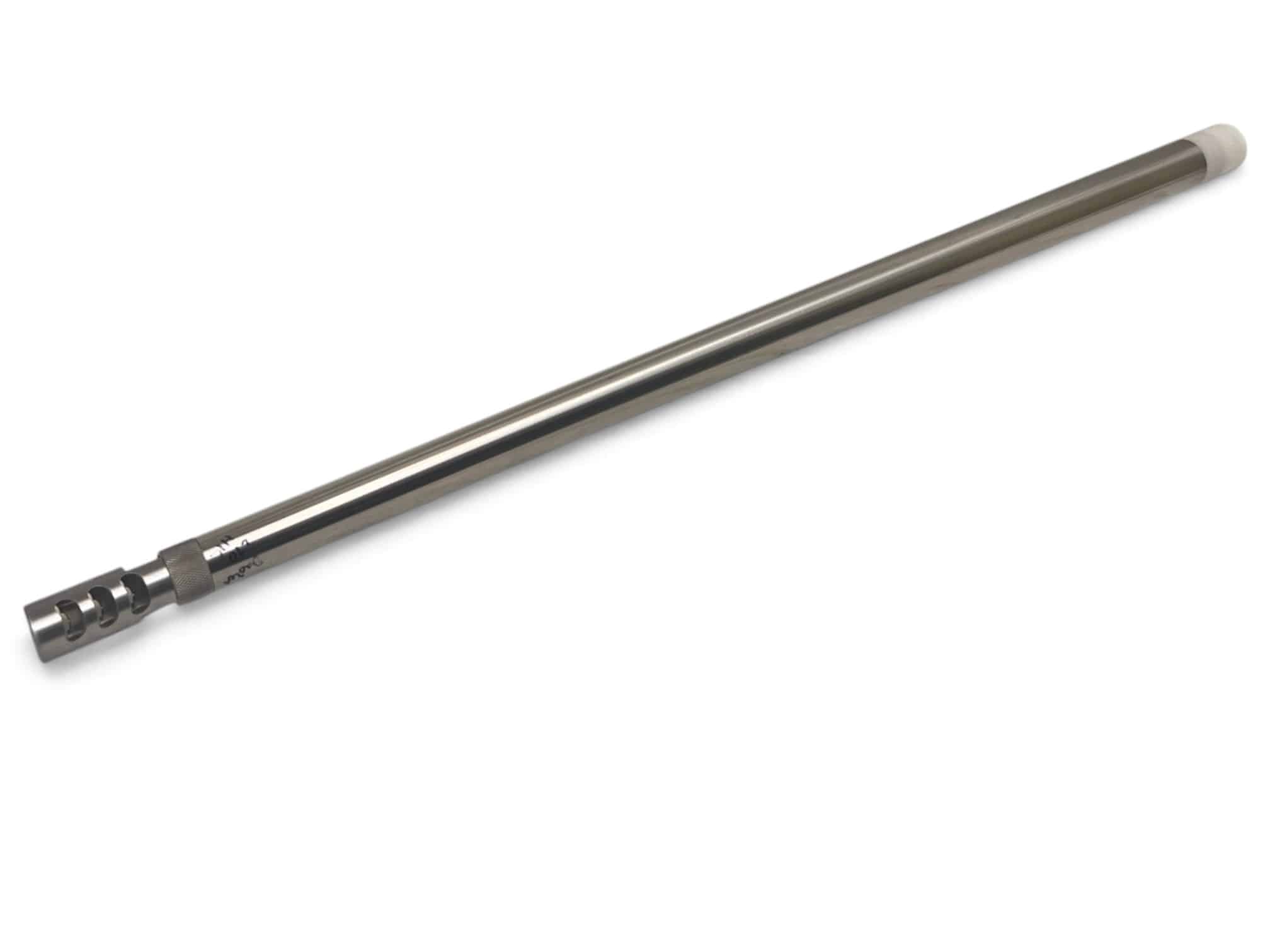 NEW UNFIRED Barreled Action by Lester Bruno – Chambered in 6mm Dasher 272 Neck 104 Freebore for BAT HammerHead Action – 28 5/8″ Long – With Kelbly Klaw Muzzle Brake Installed (Included)