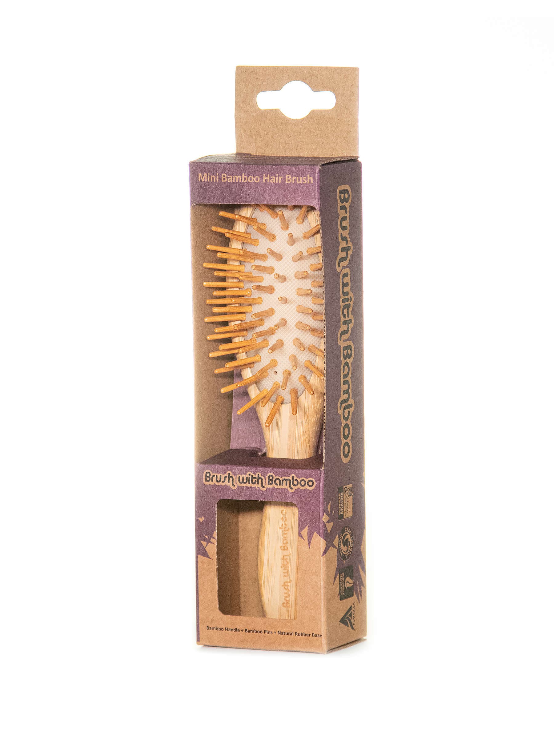 Mini Bamboo Hair Brush - thumbnail 3