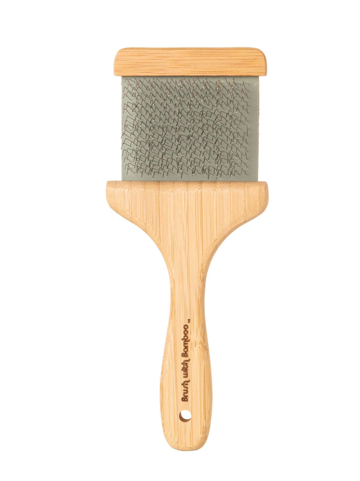 Bamboo Flexible Slicker Pet Brush - thumbnail 3