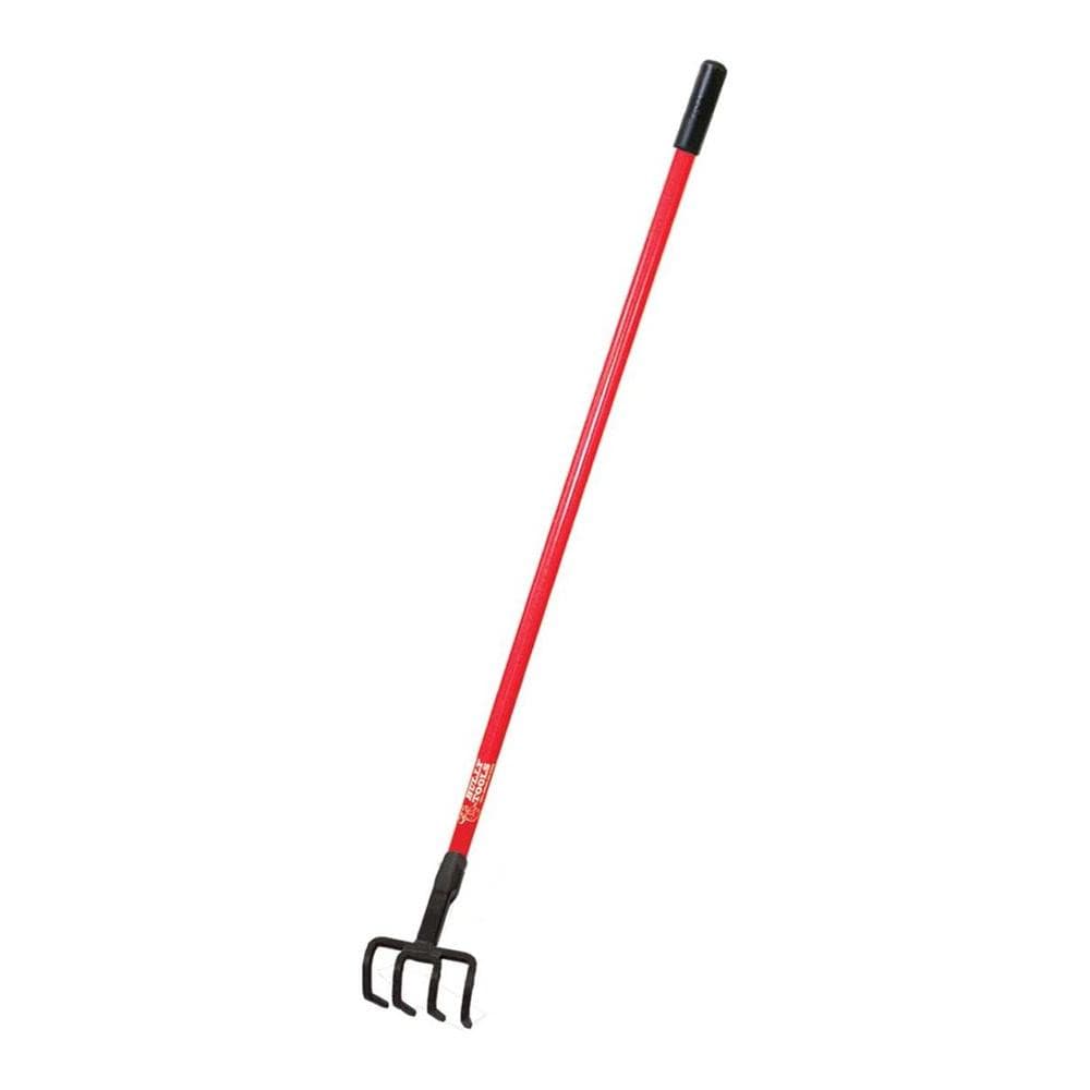 Four Tine Cultivator with Fiberglass Long Handle