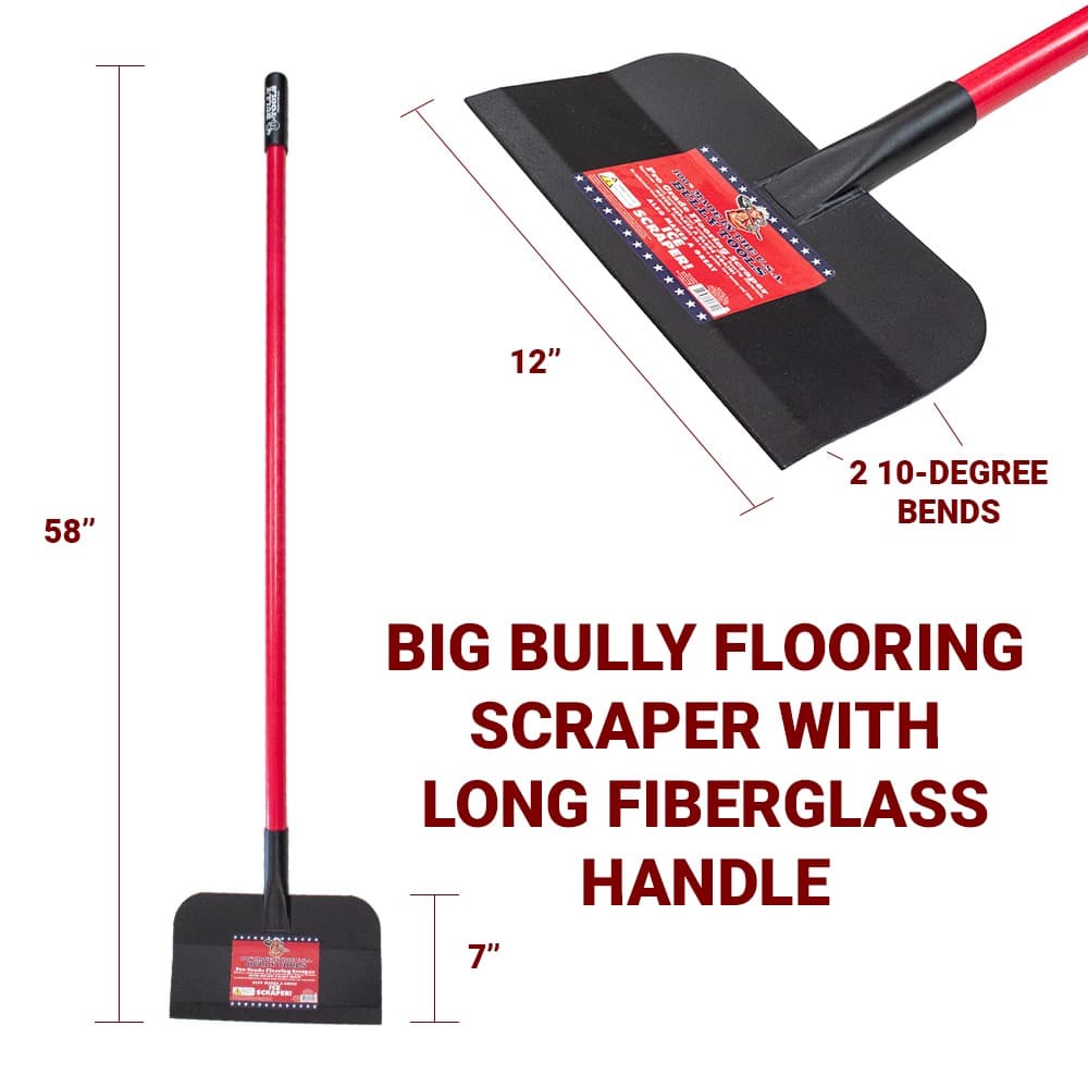Big Bully Flooring Scraper with Long Fiberglass Handle - thumbnail 2
