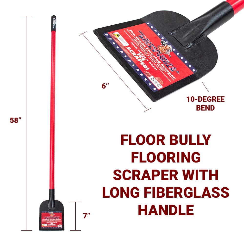 Floor Bully Flooring Scraper with Long Fiberglass Handle - thumbnail 2