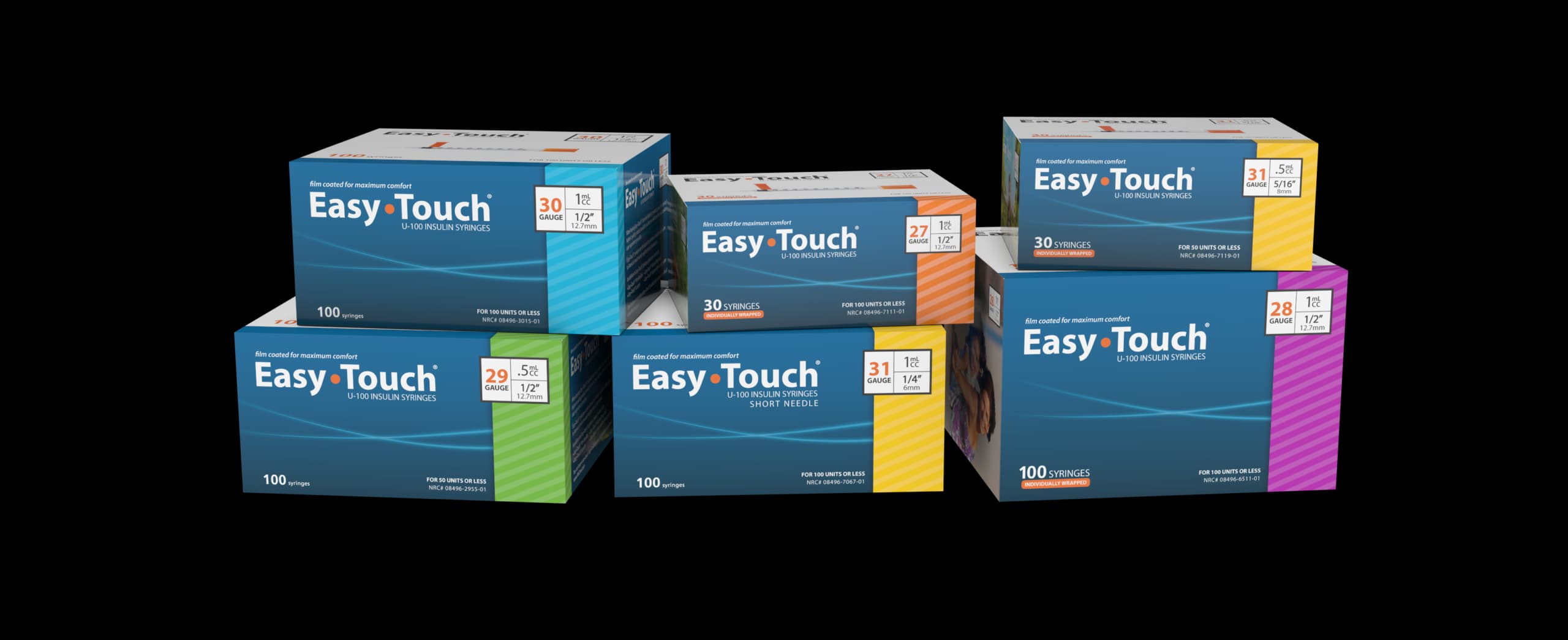 EasyTouch Insulin Syringes (30ct, Individually Wrapped)