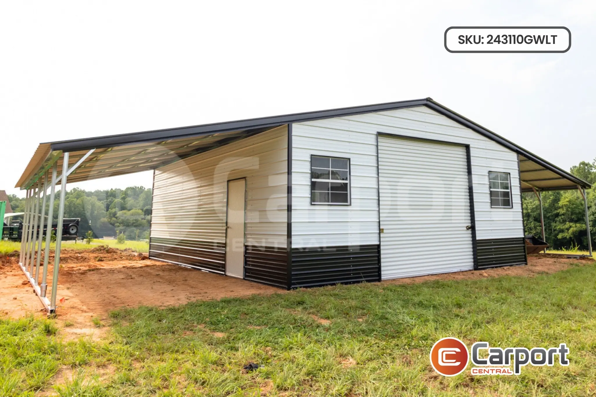 24’x30′ Garage with Lean-To - thumbnail 3