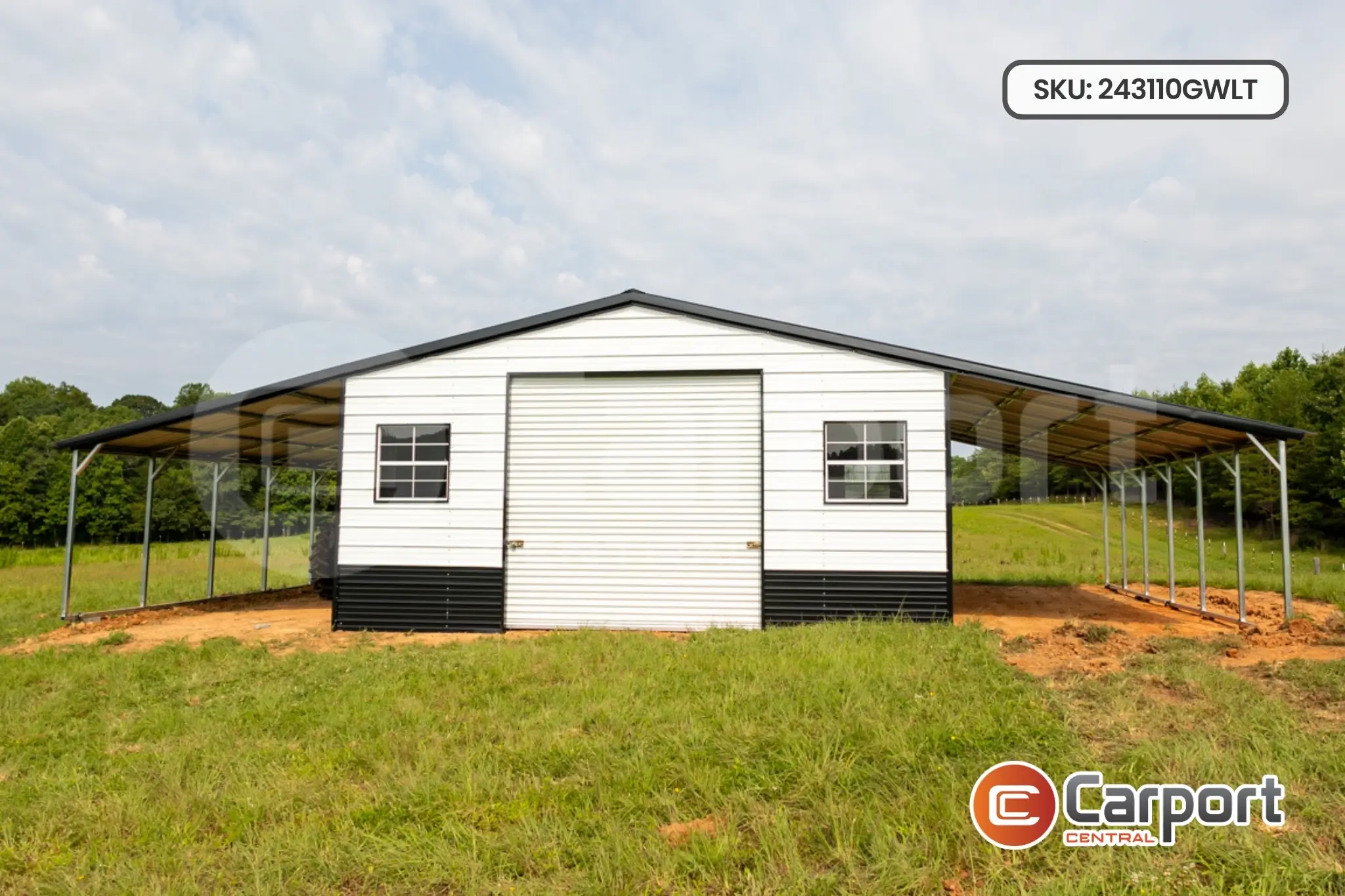24’x30′ Garage with Lean-To