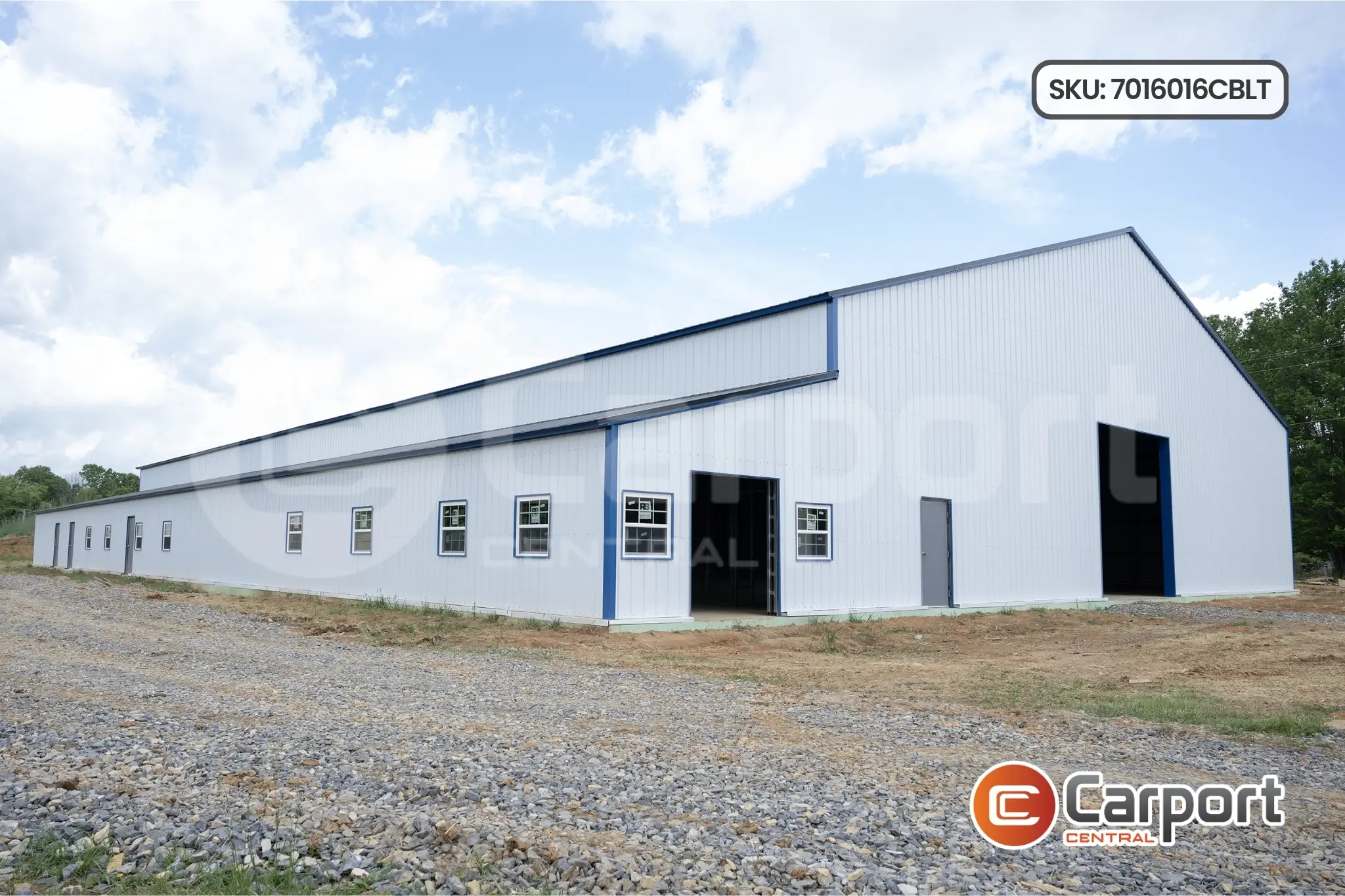70’ x 160’ x 16’ Commercial Building w/ Lean-To