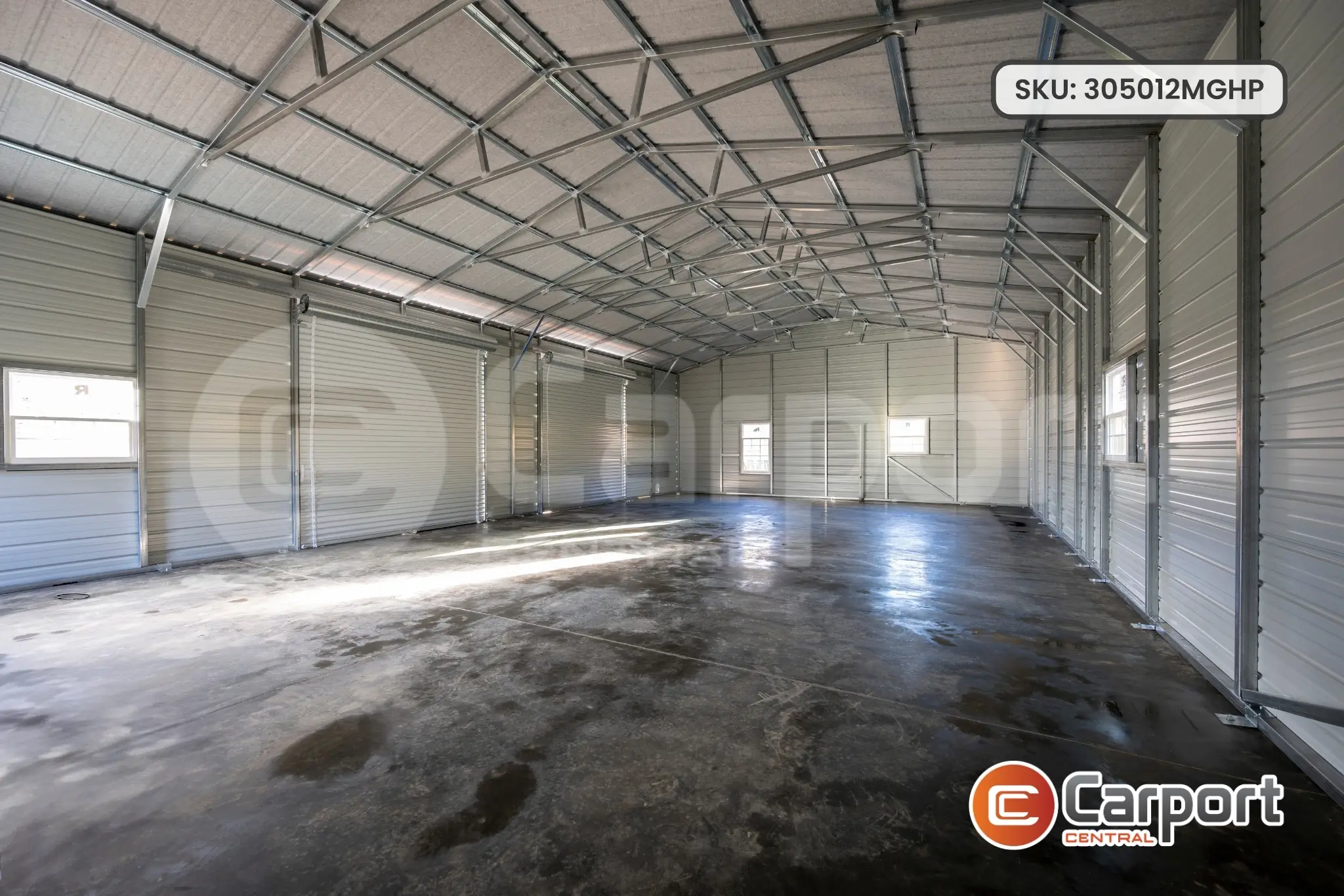 30’ x 50’ x 12’ Metal Garage - thumbnail 5