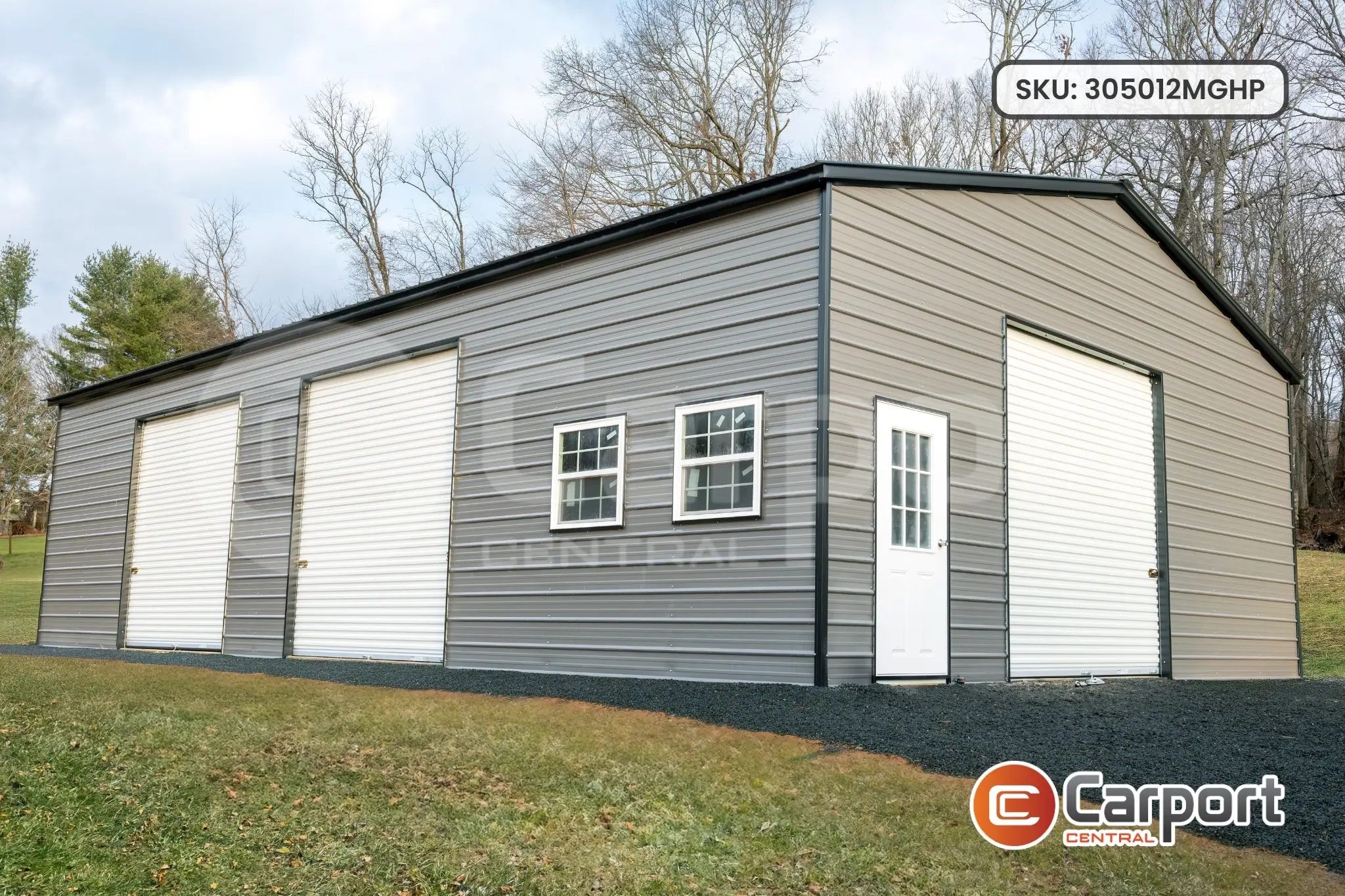 30’ x 50’ x 12’ Metal Garage - thumbnail 2
