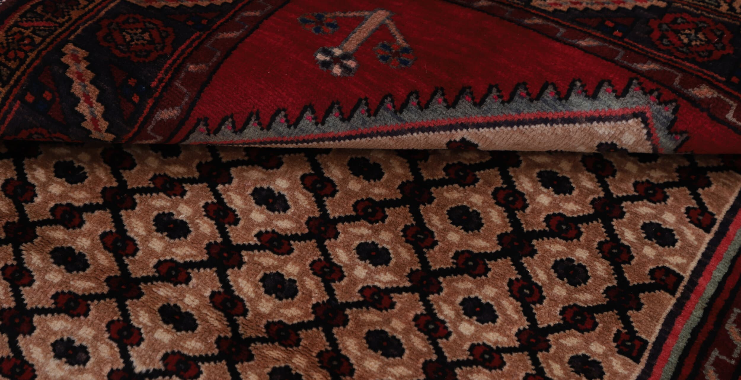 3’5″ x 5’3″ Hamadan Authentic Persian Rug - thumbnail 5