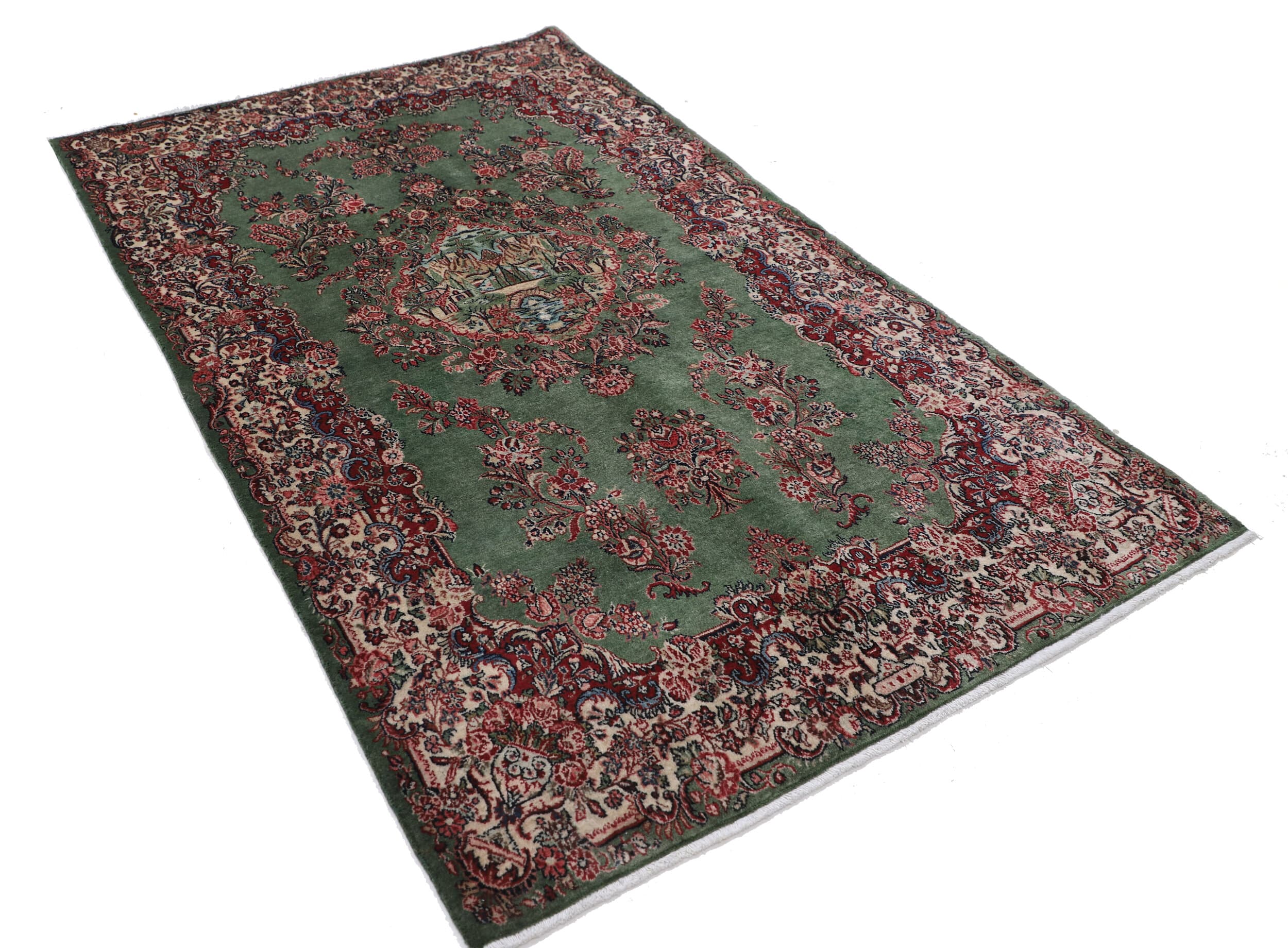 4’5″ x 7’2″ Hamadan Authentic Persian Rug - thumbnail 3