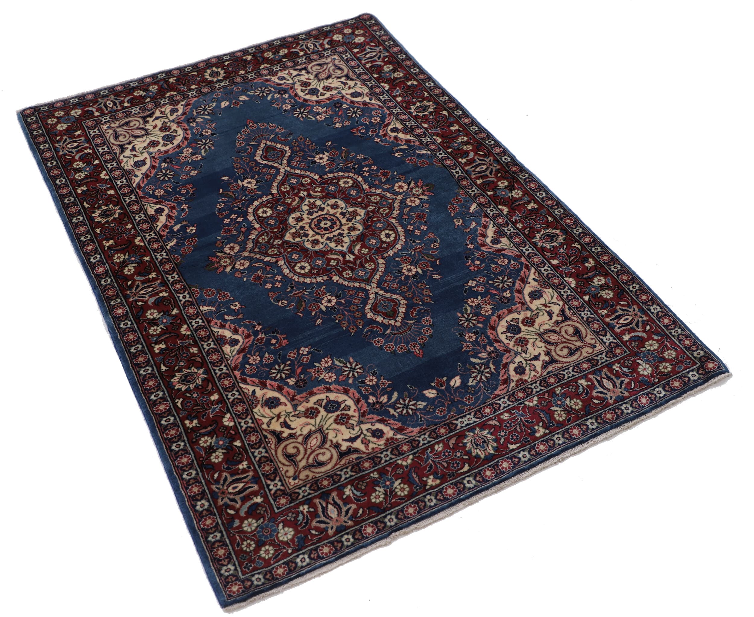 3’3″ x 4’9″ Hamadan Authentic Persian Rug - thumbnail 3