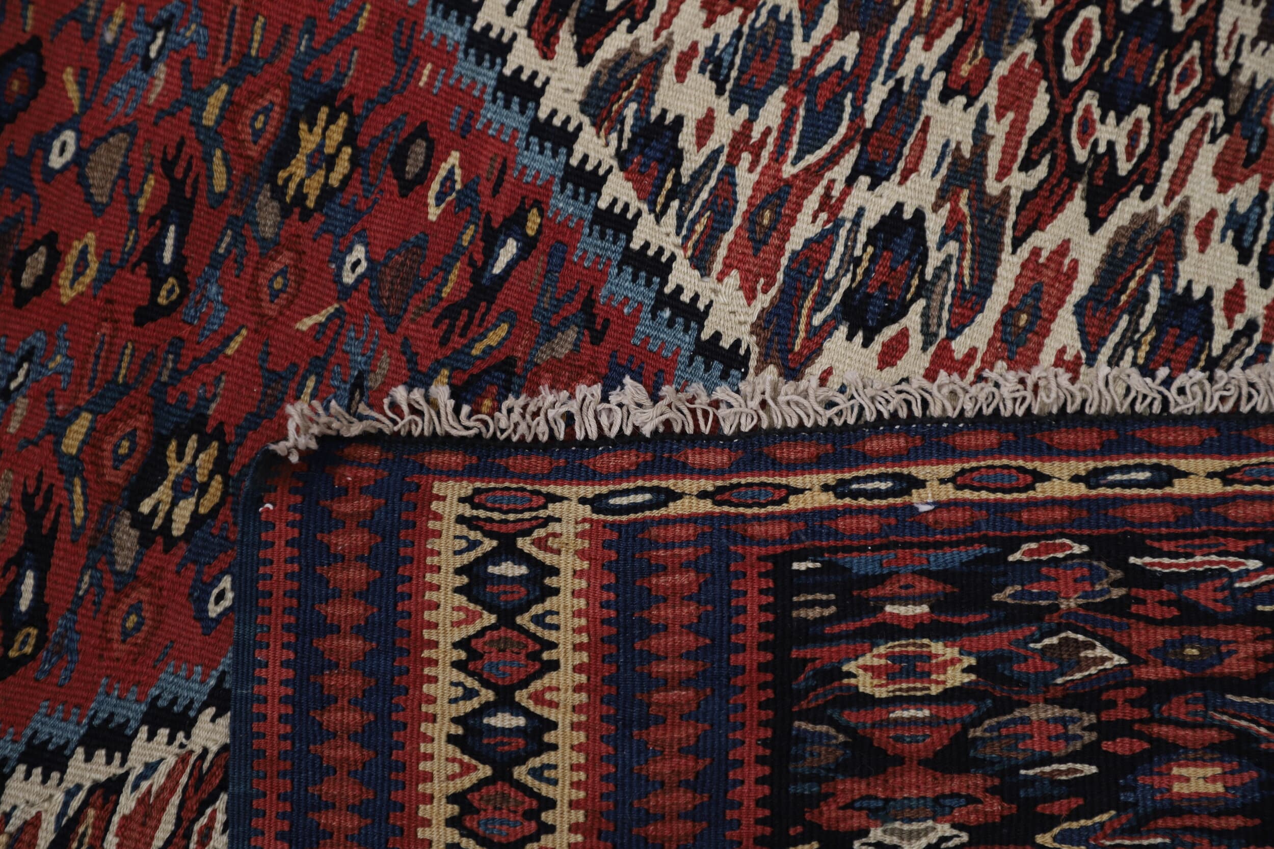 3’5″ x5’2″ Senneh Authentic Persian Kilim - thumbnail 4