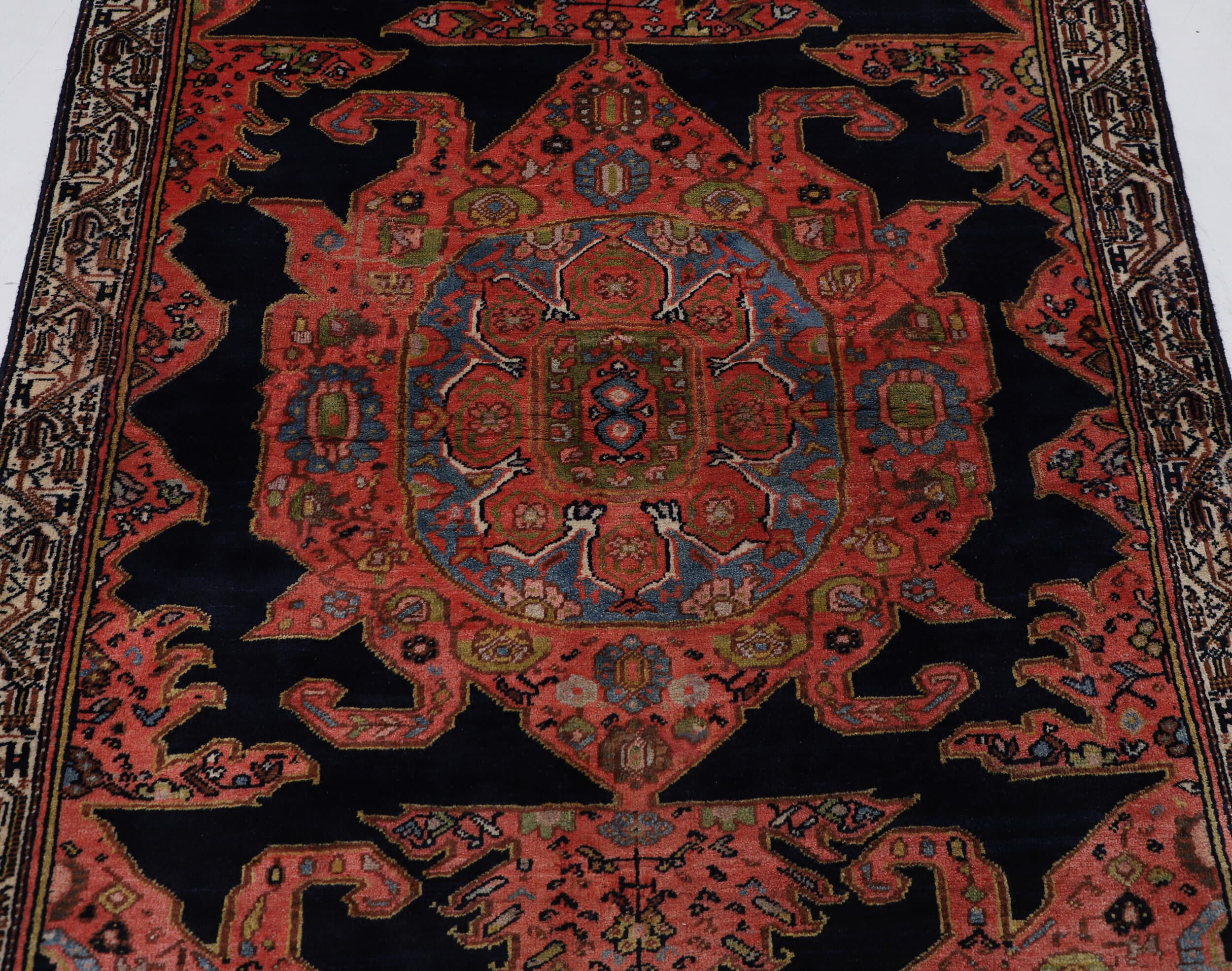 4’3″ x 6’7″ Hamadan Authentic Persian Rug - thumbnail 2