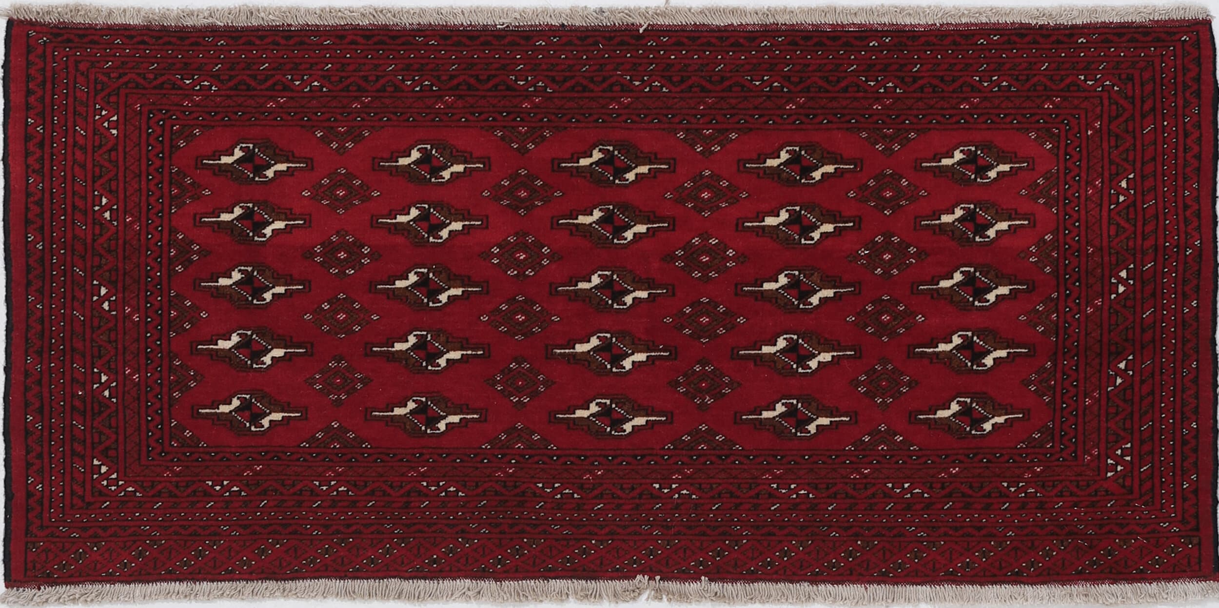 1’8″ x 3’9″ Turkoman Antique Persian Rug