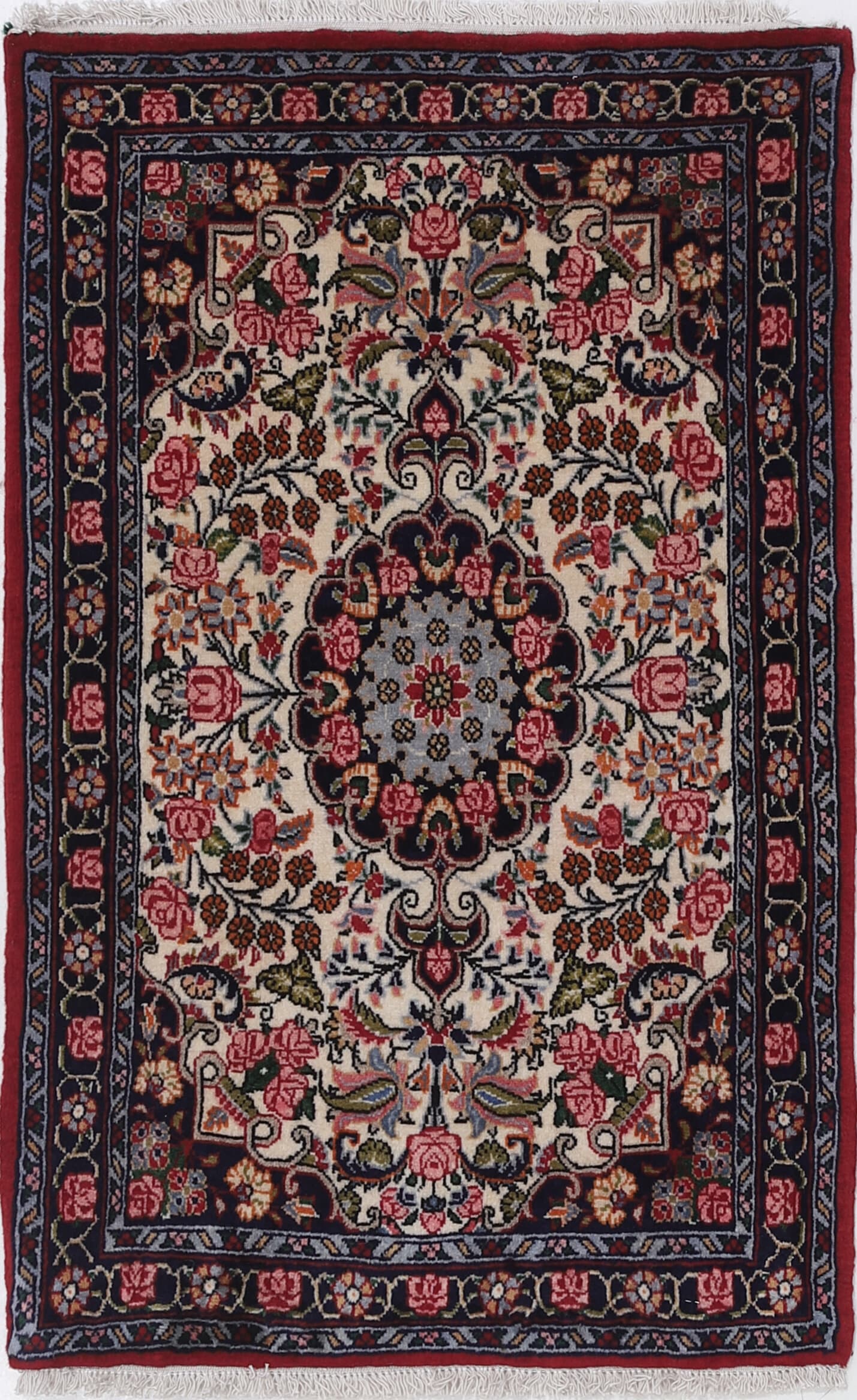 1’11” x 3′  Bijar Authentic Persian Rug