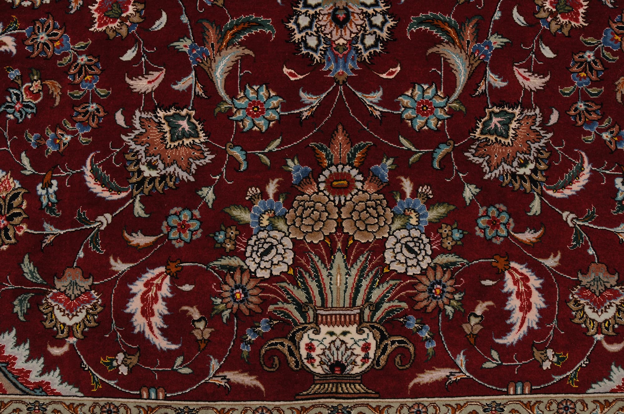 12’10” x 21’3″Tabriz Wool and Silk Authentic Persian Rug - thumbnail 9