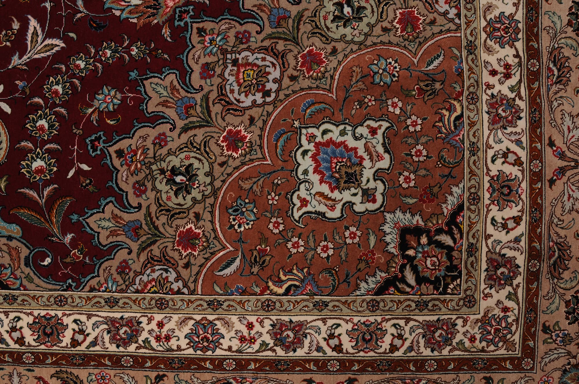 12’10” x 21’3″Tabriz Wool and Silk Authentic Persian Rug - thumbnail 5