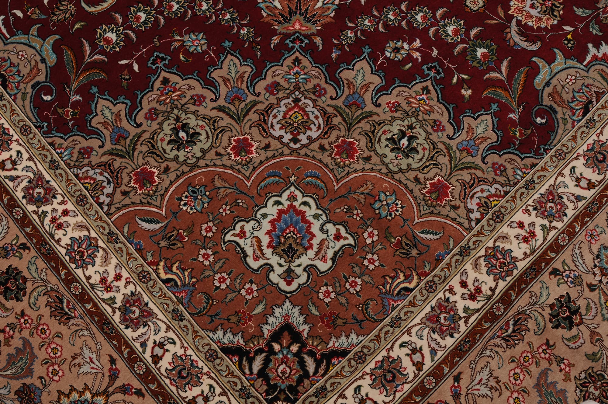 12’10” x 21’3″Tabriz Wool and Silk Authentic Persian Rug - thumbnail 4