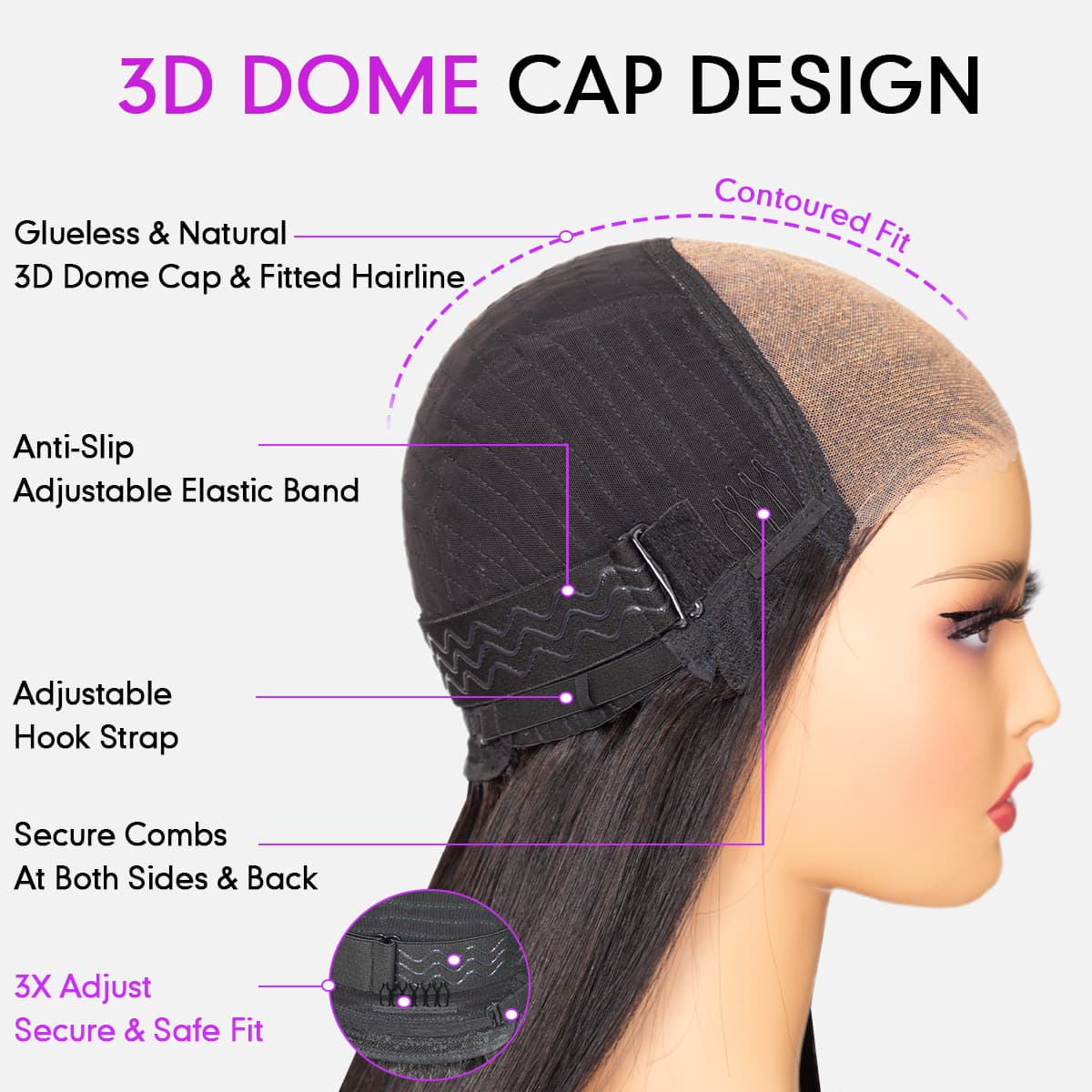 6×5 Pre-cut Hd Lace Kinky Straight Bob Wig 180% Density Wear Go Glueless Wig - thumbnail 9