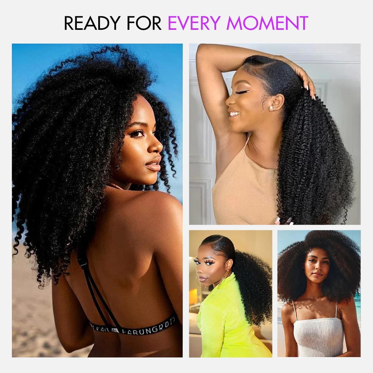 SDD Afro Curly Wear Go Half Wig with Layer Flip Over Glueless Install 100% Natural Hairline - thumbnail 8