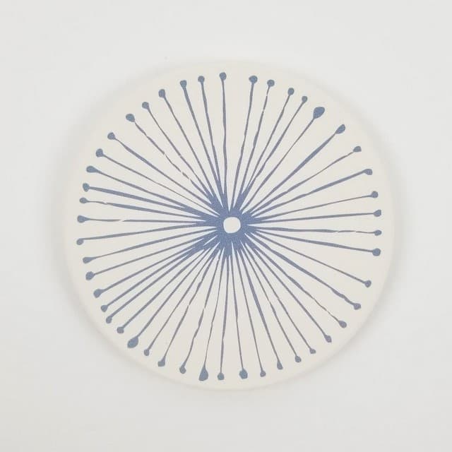 Absorbent Coasters For Drinks, Round, Lines Pattern