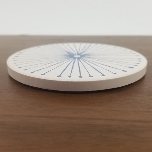 Absorbent Coasters For Drinks, Round, Lines Pattern - thumbnail 3