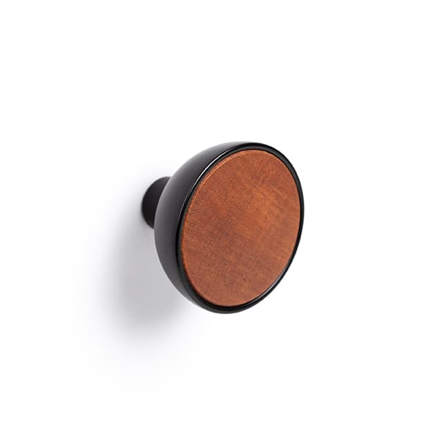 Black + Wood 1 49/64 inches Diameter Knob